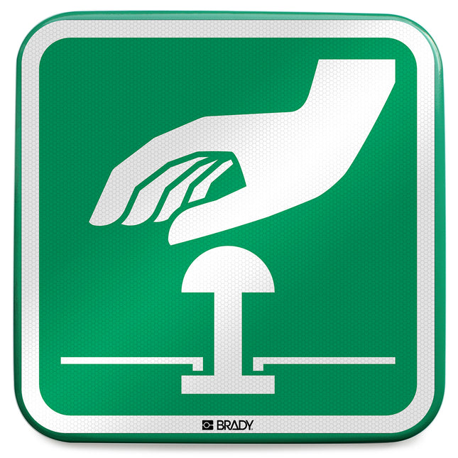 ISO Safety Sign  Emergency stop button