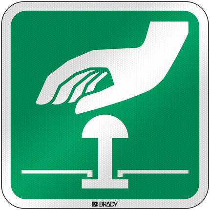 ISO Safety Sign  Emergency stop button