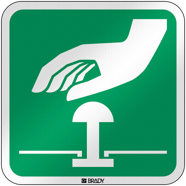 ISO Safety Sign  Emergency stop button