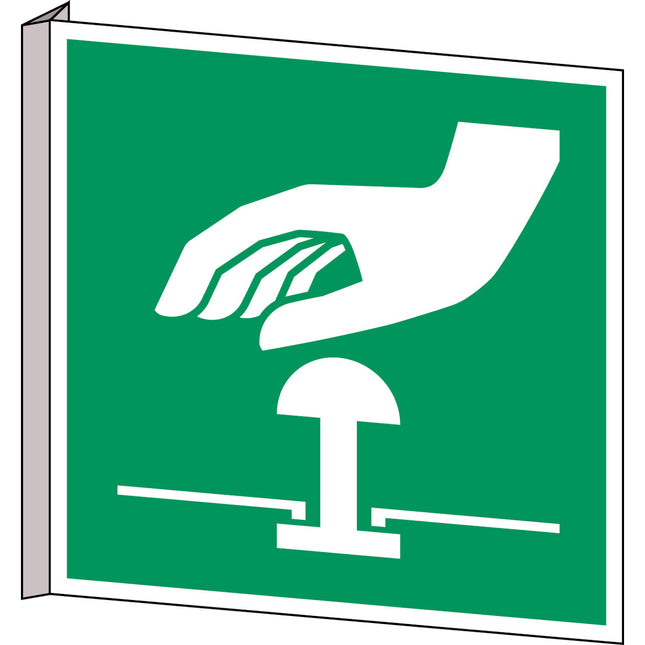 ISO Safety Sign  Emergency stop button