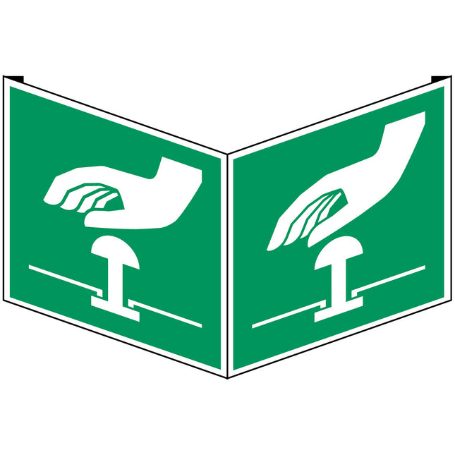 ISO Safety Sign  Emergency stop button