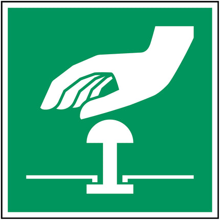 ISO Safety Sign  Emergency stop button