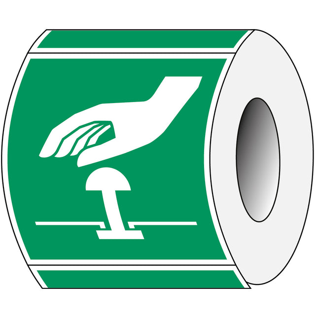 ISO Safety Sign  Emergency stop button
