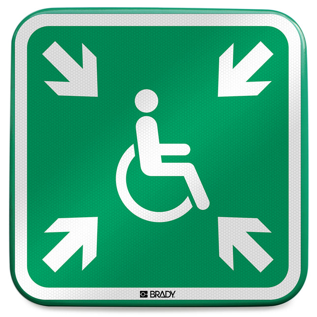 ISO Safety Sign  Evacuation temporary refuge