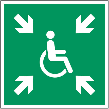 ISO Safety Sign  Evacuation temporary refuge
