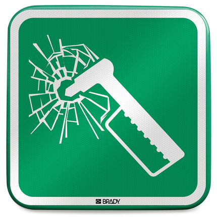 ISO Safety Sign  Emergency hammer