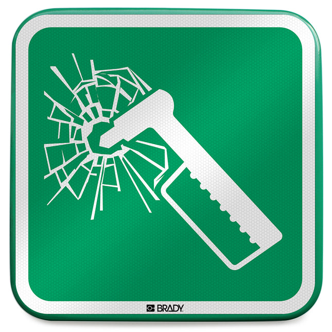 ISO Safety Sign  Emergency hammer