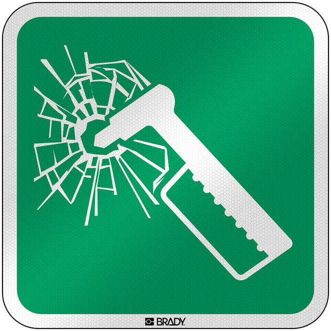 ISO Safety Sign  Emergency hammer