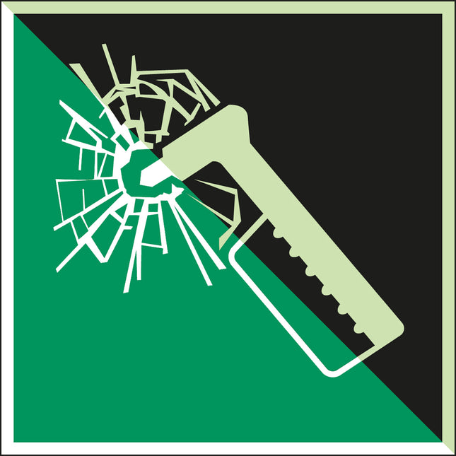 ISO Safety Sign  Emergency hammer