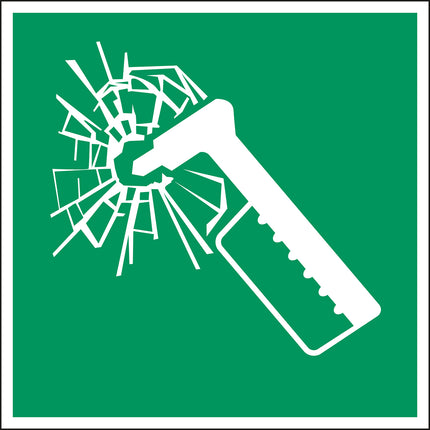 ISO Safety Sign  Emergency hammer