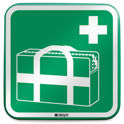 ISO Safety Sign  Medical grab bag