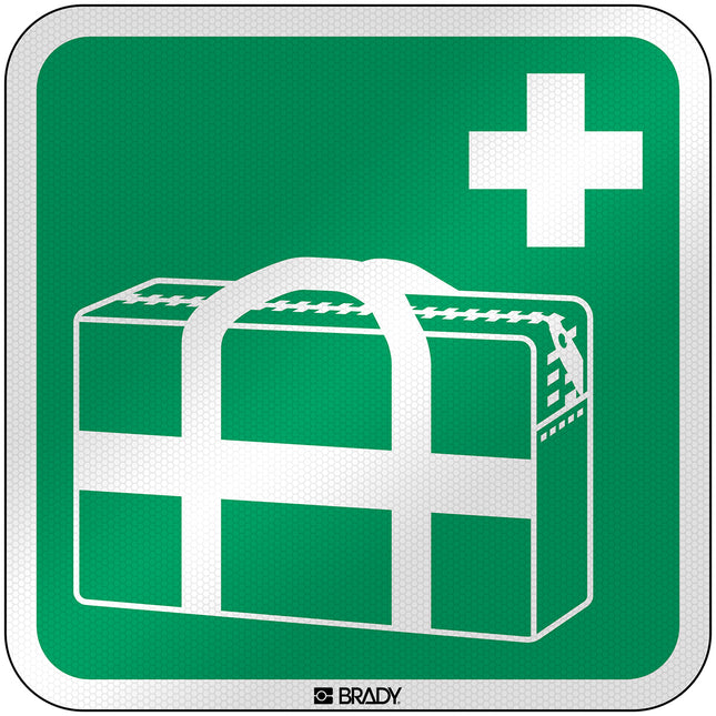 ISO Safety Sign  Medical grab bag