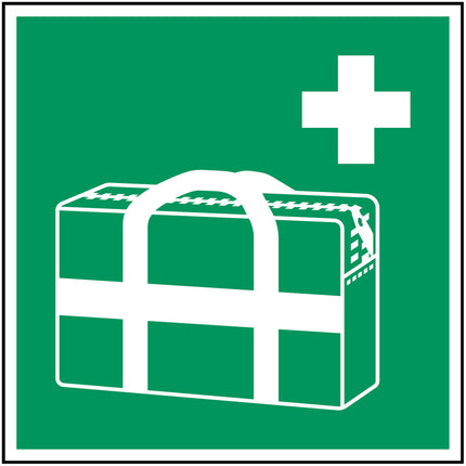 ISO Safety Sign  Medical grab bag