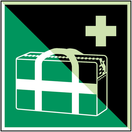 ISO Safety Sign  Medical grab bag