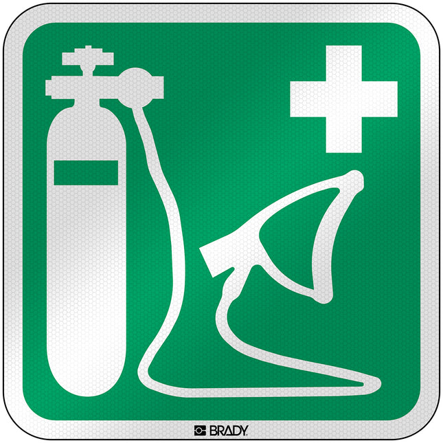 ISO Safety Sign  Oxygen resuscitator
