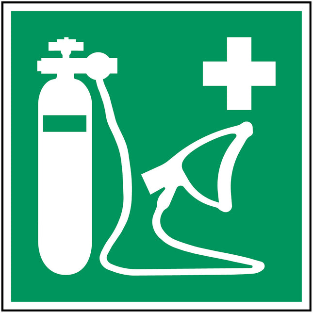 ISO Safety Sign  Oxygen resuscitator