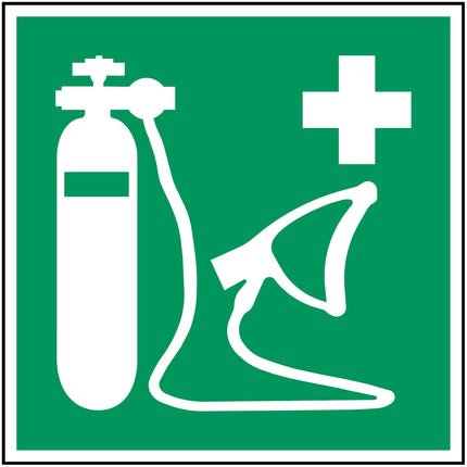 ISO Safety Sign  Oxygen resuscitator