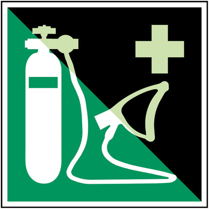 ISO Safety Sign  Oxygen resuscitator