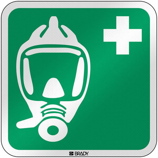 ISO Safety Sign  Emergency escape breathing device
