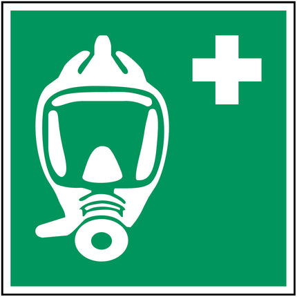 ISO Safety Sign  Emergency escape breathing device