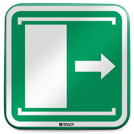 ISO Safety Sign  Door slides right to open