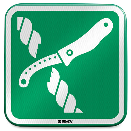 ISO Safety Sign  Liferaft knife