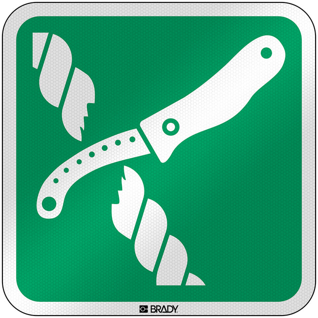 ISO Safety Sign  Liferaft knife