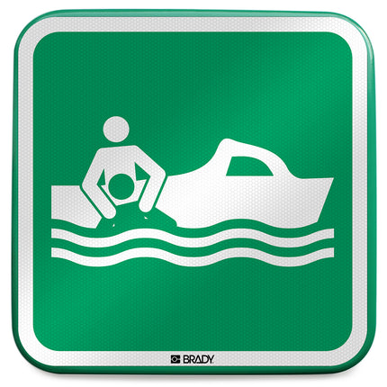 ISO Safety Sign  Rescue boat