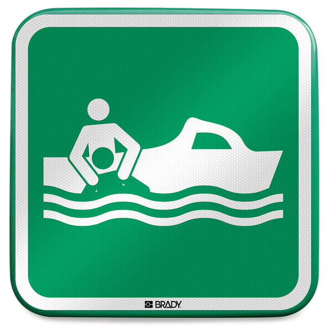 ISO Safety Sign  Rescue boat