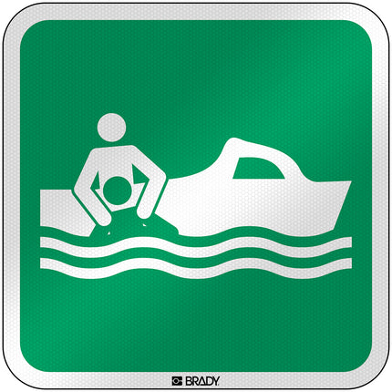 ISO Safety Sign  Rescue boat