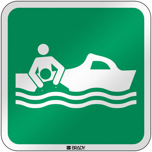 ISO Safety Sign  Rescue boat