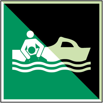ISO Safety Sign  Rescue boat