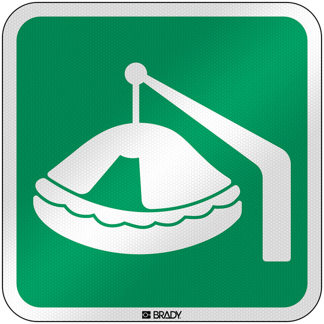 ISO Safety Sign  Davitlaunched liferaft