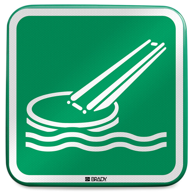 ISO Safety Sign  Marine evacuation slide