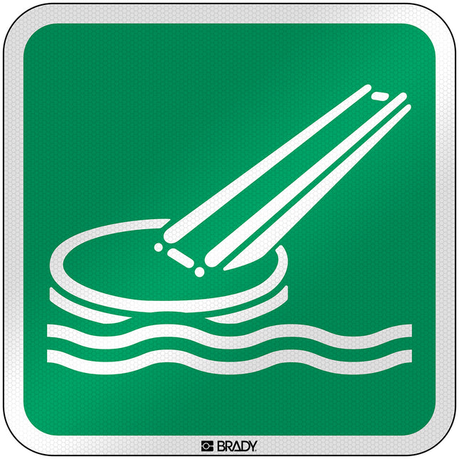 ISO Safety Sign  Marine evacuation slide