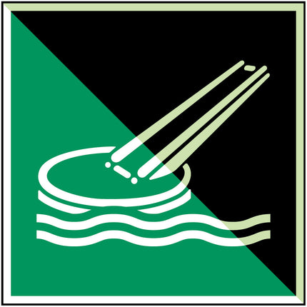 ISO Safety Sign  Marine evacuation slide