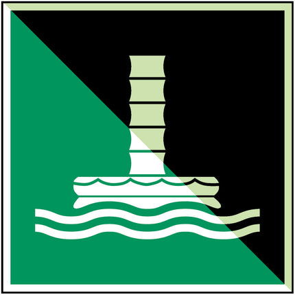 ISO Safety Sign  Marine evacuation chute