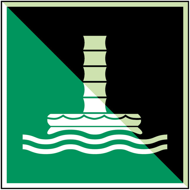 ISO Safety Sign  Marine evacuation chute