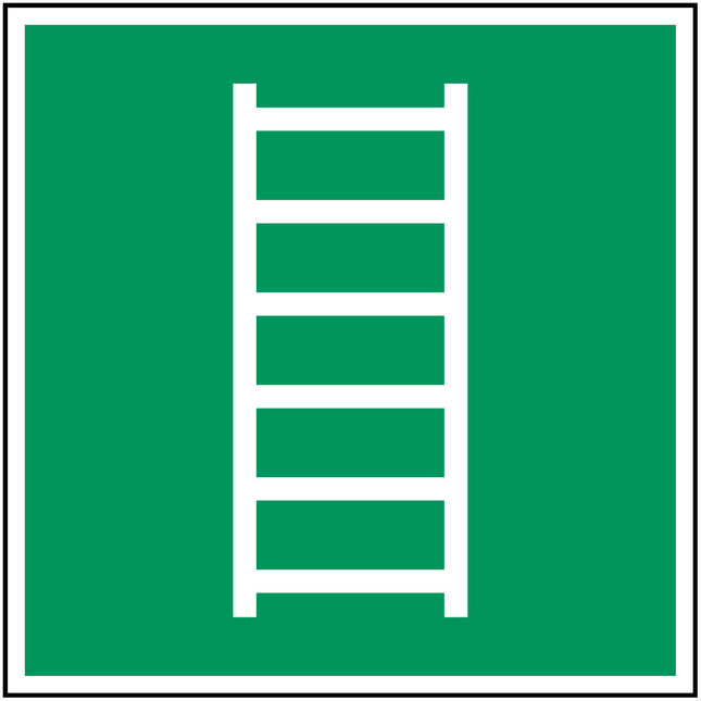 ISO Safety Sign  Escape ladder