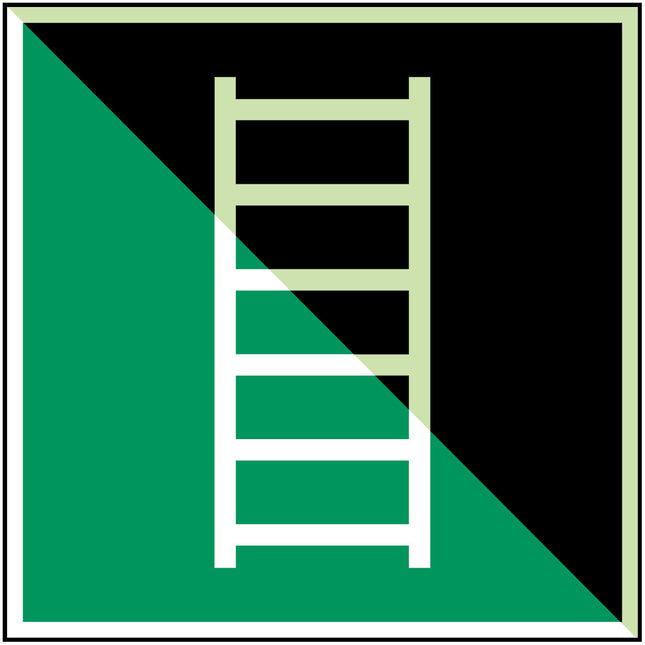 ISO Safety Sign  Escape ladder