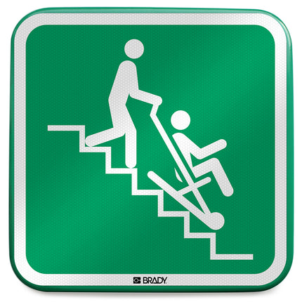 ISO Safety Sign  Evacuation chair