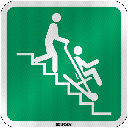 ISO Safety Sign  Evacuation chair
