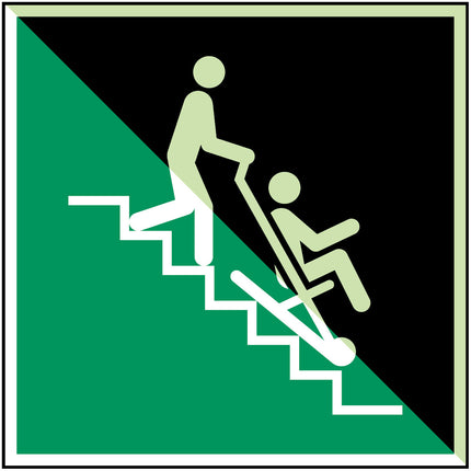 ISO Safety Sign  Evacuation chair