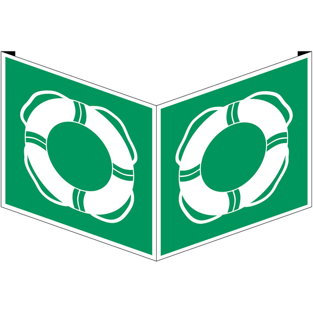 ISO Safety Sign  Water lifesaving equipment