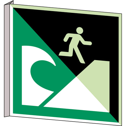 ISO Safety Sign  Tsunami evacutation area