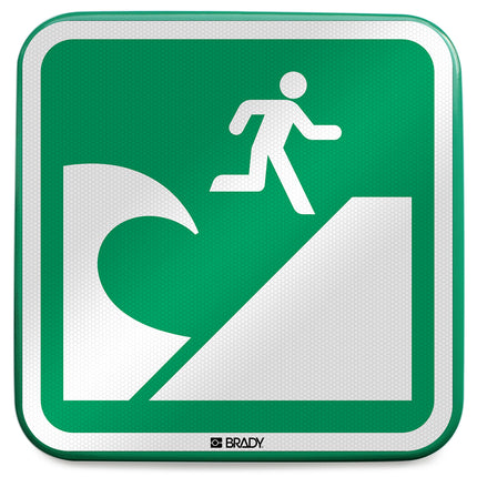 ISO Safety Sign  Tsunami evacuation area