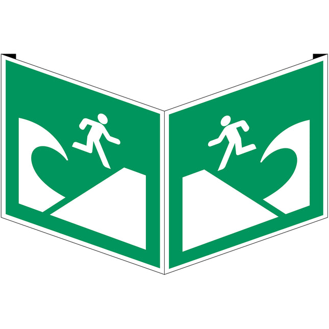 ISO Safety Sign  Tsunami evacutation area