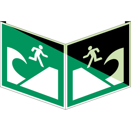 ISO Safety Sign  Tsunami evacutation area