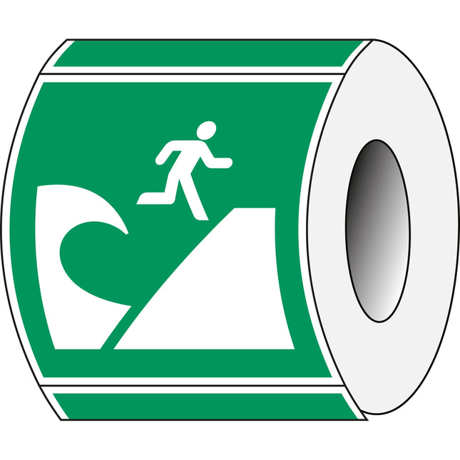 ISO Safety Sign  Tsunami evacuation area