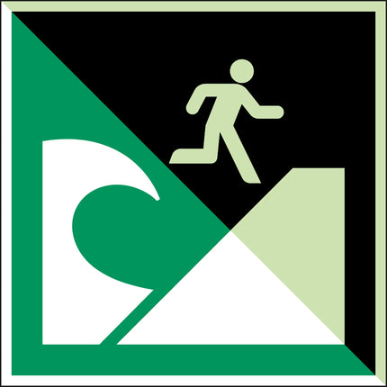ISO Safety Sign  Tsunami evacuation area